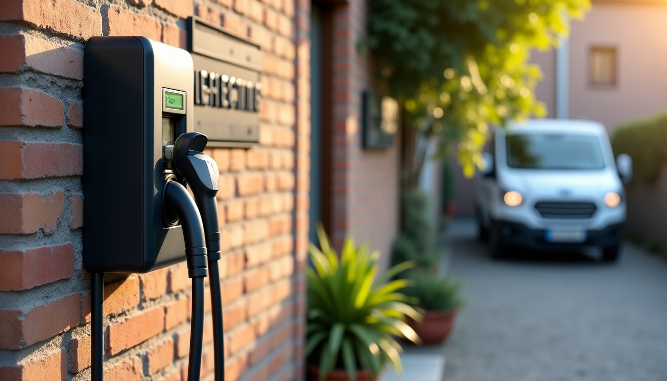Borne de recharge installée par une entreprise locale à Saint-Antoine-du-Rocher