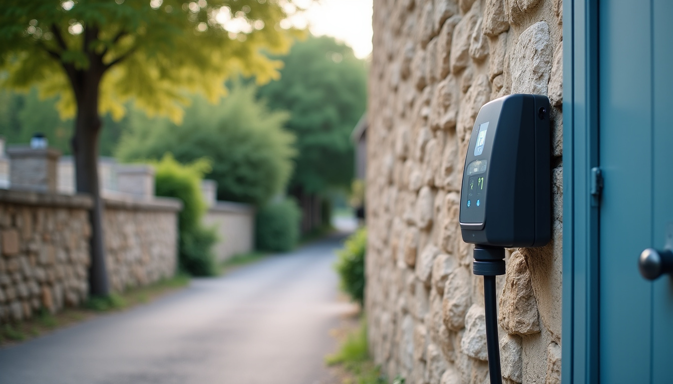 Borne de recharge murale installée à Coulanges-lès-Nevers en extérieur