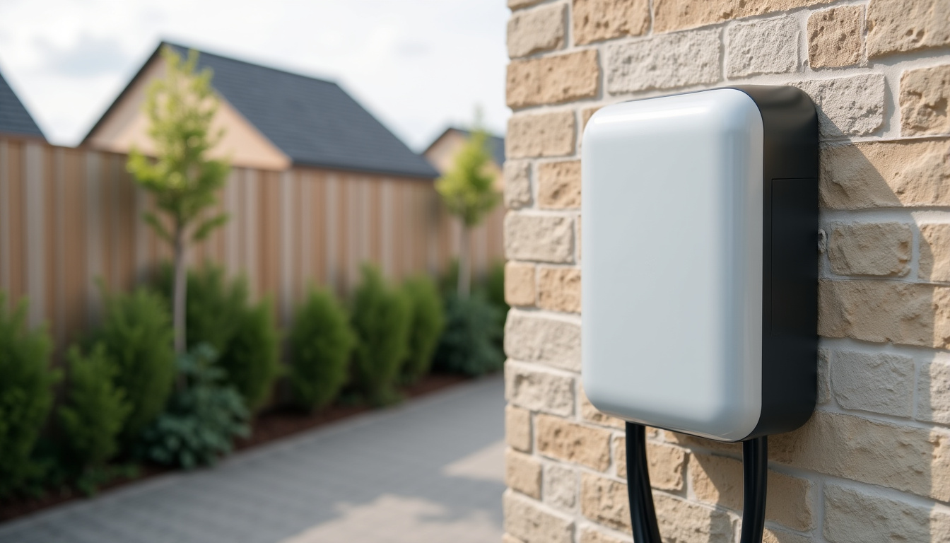 Borne de recharge murale installée à l