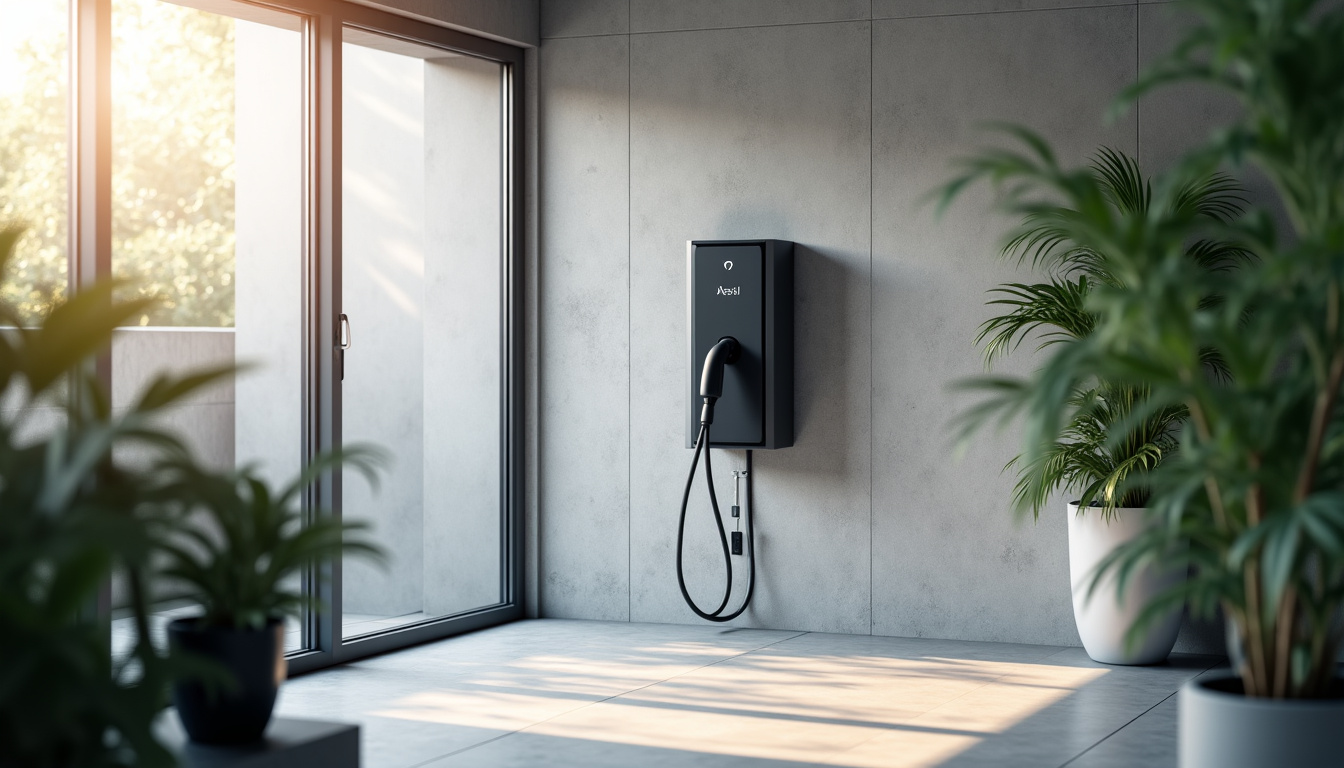 Borne de recharge murale installée dans un garage à Voisenon