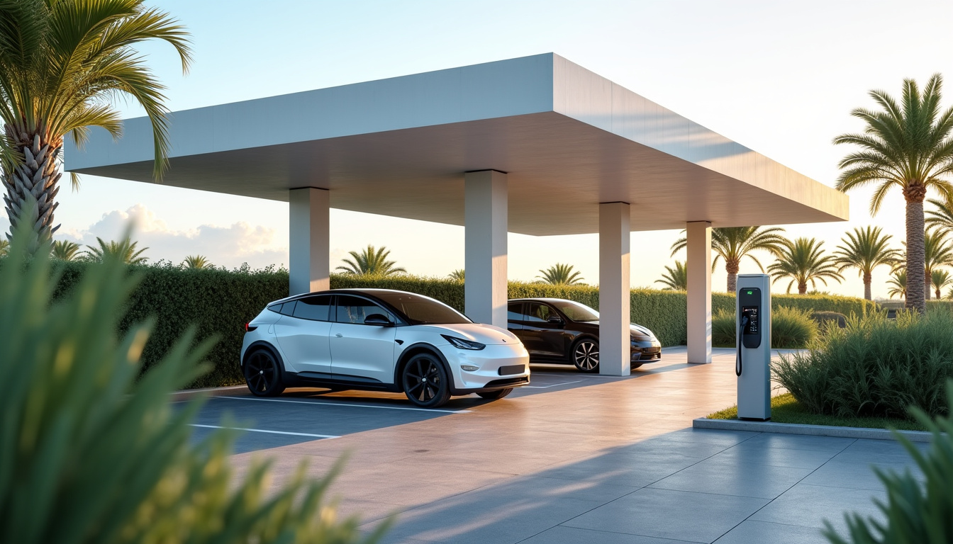 Borne de recharge publique en stationnement à Mandelieu-la-Napoule