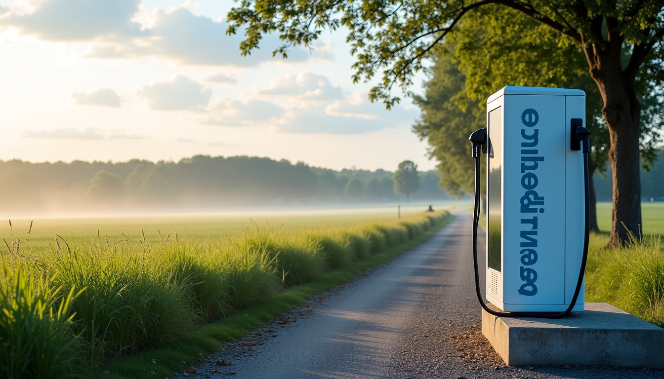 Borne de recharge publique MOBIVE située à Sainte-Alvere, près de Val de Louyre et Caudeau