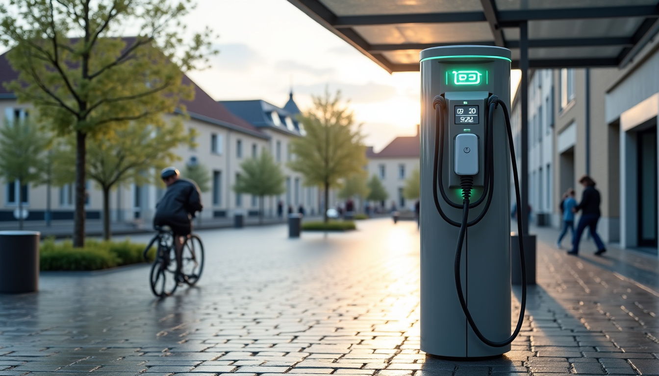 Borne de recharge publique située à Saint-Loup-sur-Semouse