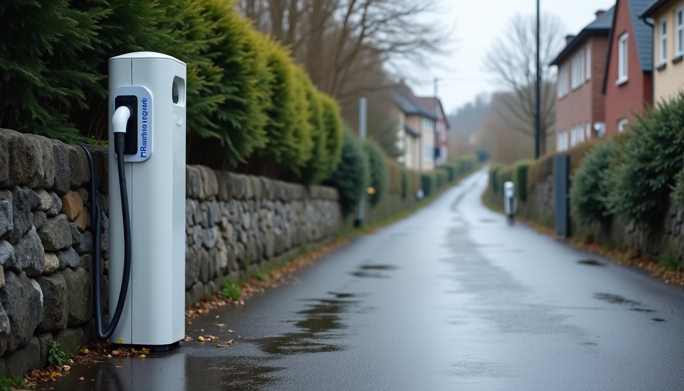 Borne de recharge publique située Rue Bel-Air à Garlan