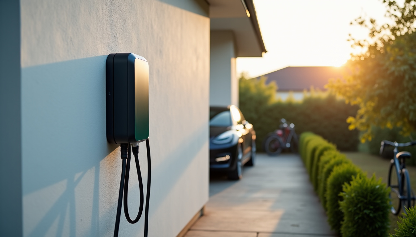Borne électrique installée dans une maison à Étalondes