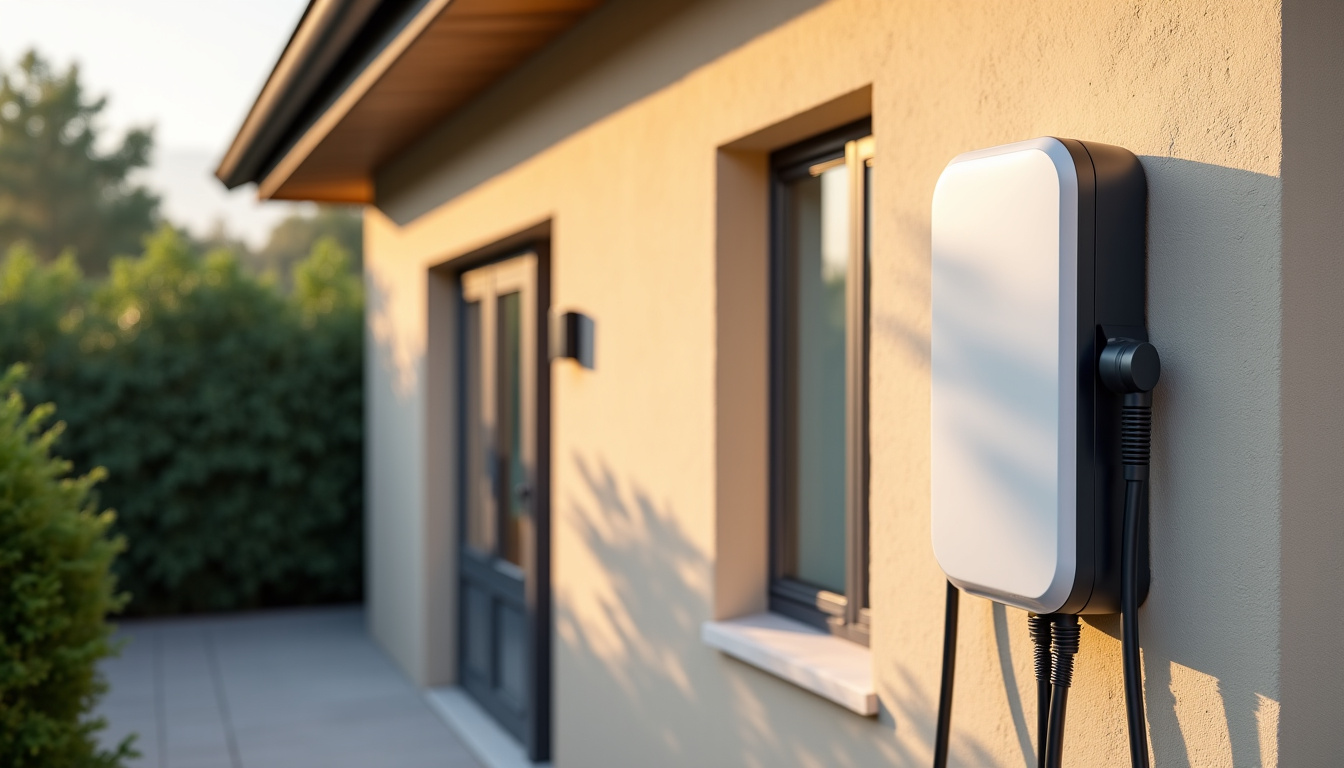 Borne électrique installée sur une façade de maison individuelle à Cazères-sur-l