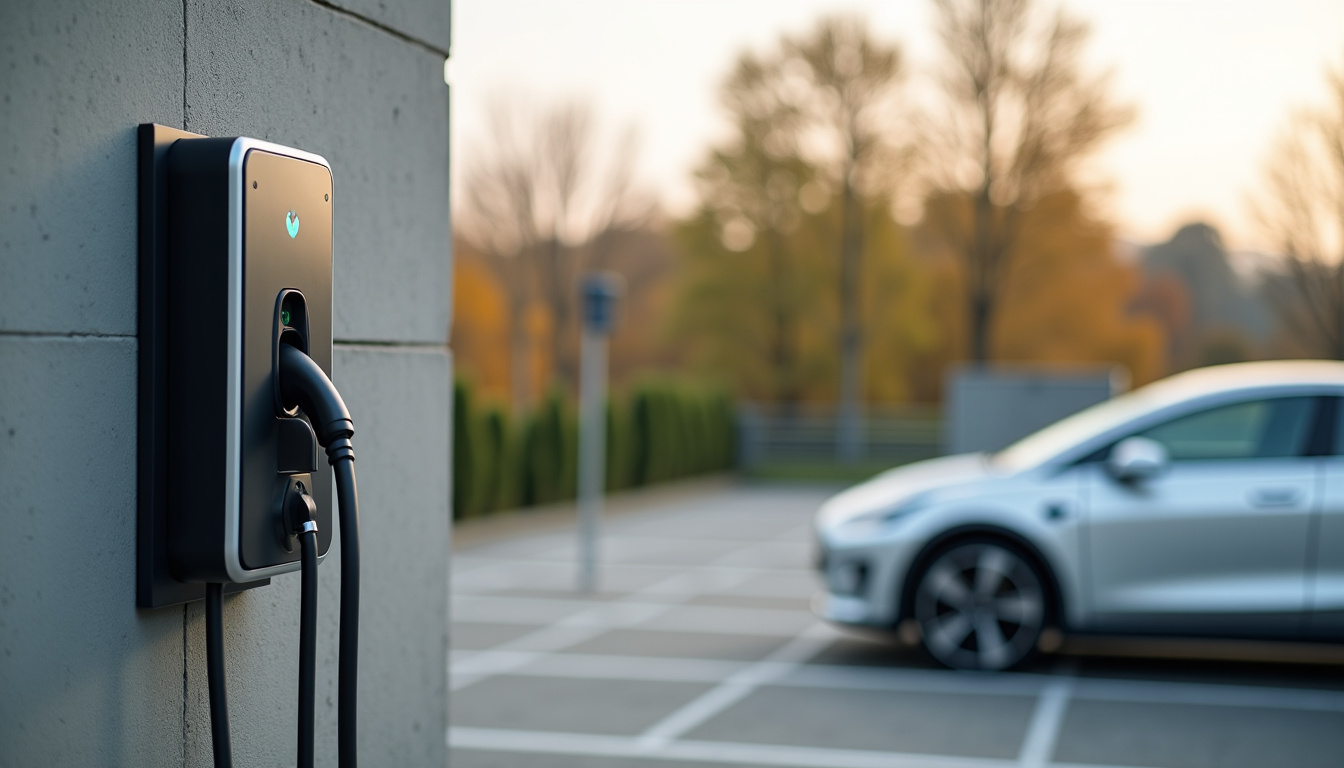 Bornes de recharge installées dans un parking d’entreprise à Saint-Martin-de-Seignanx