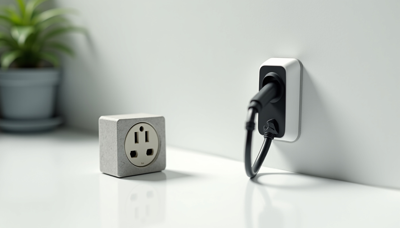 Comparaison entre une prise renforcée et une borne de recharge murale installée à l