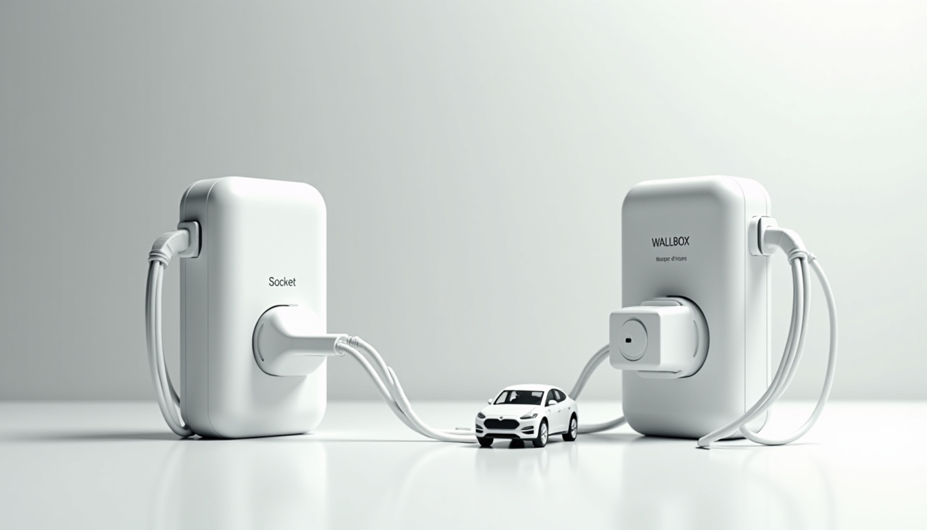 Comparaison entre une prise renforcée et une borne murale (wallbox) pour véhicule électrique