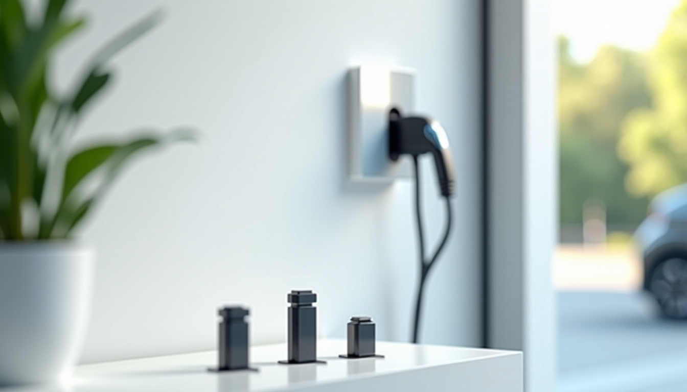 Comparaison visuelle de différents modèles de bornes de recharge pour véhicules électriques