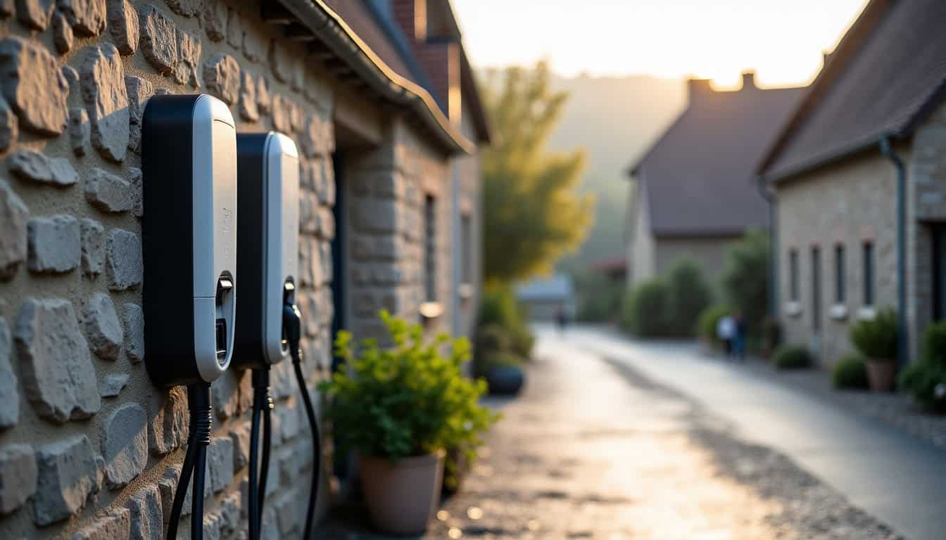 Comparaison visuelle des différents types de bornes de recharge électrique installées à Vitteaux