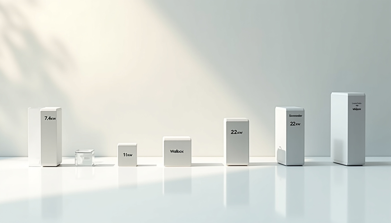 Comparatif des différents types de bornes électriques: 7,4 kW, 11 kW, 22 kW, modèles connectés Schneider et Wallbox