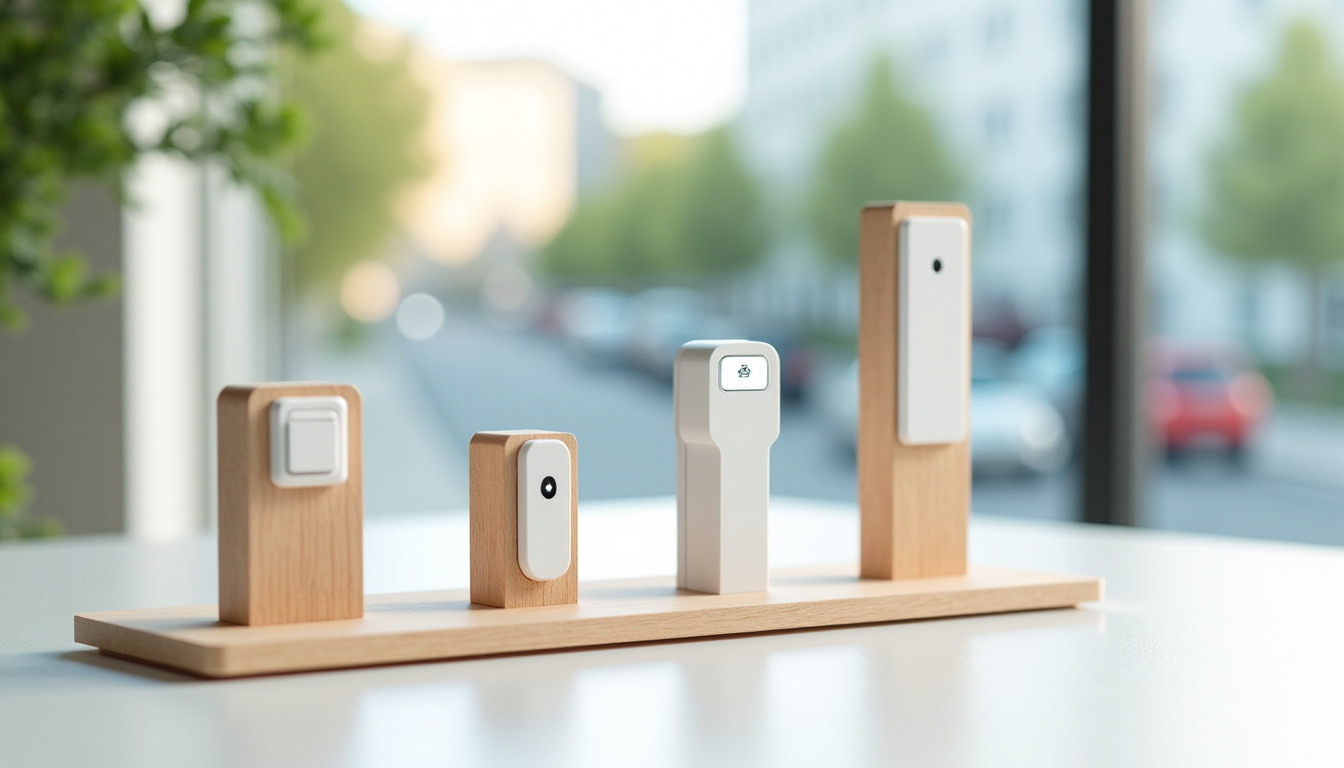 Différents modèles de bornes de recharge électrique en cours d