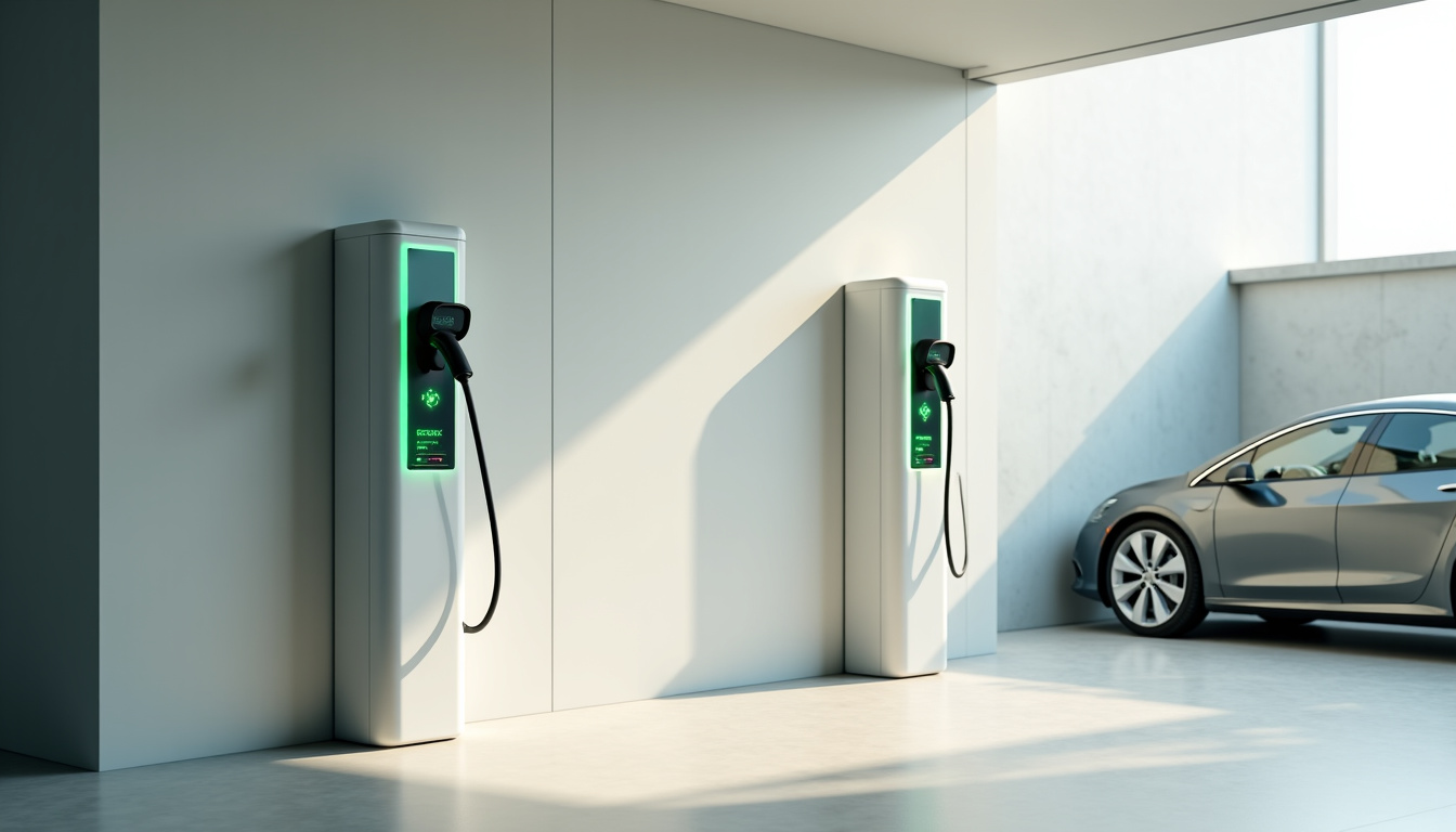 Différents modèles de bornes de recharge électrique murales et sur pied à Presles-en-Brie