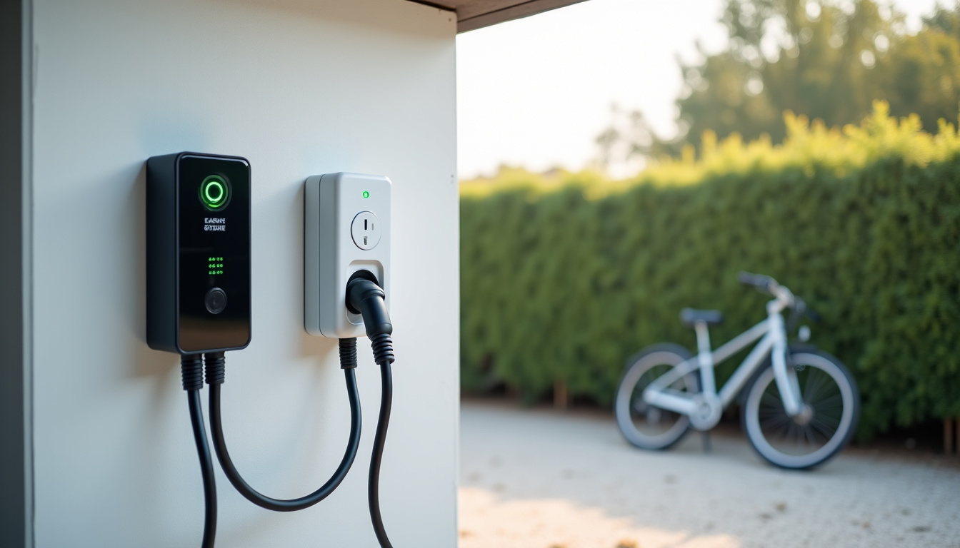 Différents types de bornes de recharge électrique installées dans un environnement domestique à Seboncourt