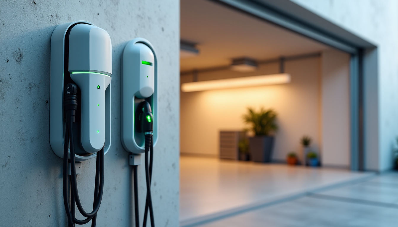 Différents types de bornes électriques installées en extérieur et en intérieur