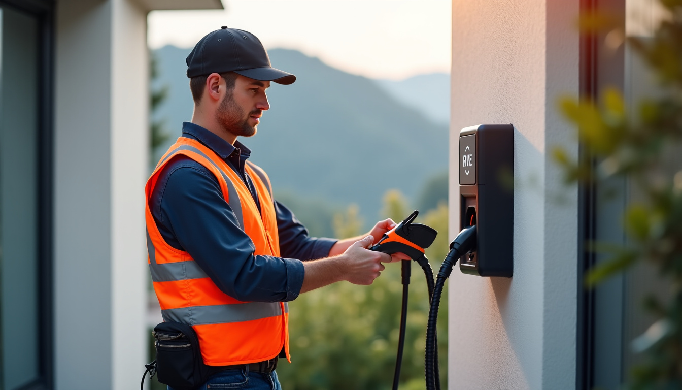 Électricien certifié IRVE en intervention pour l