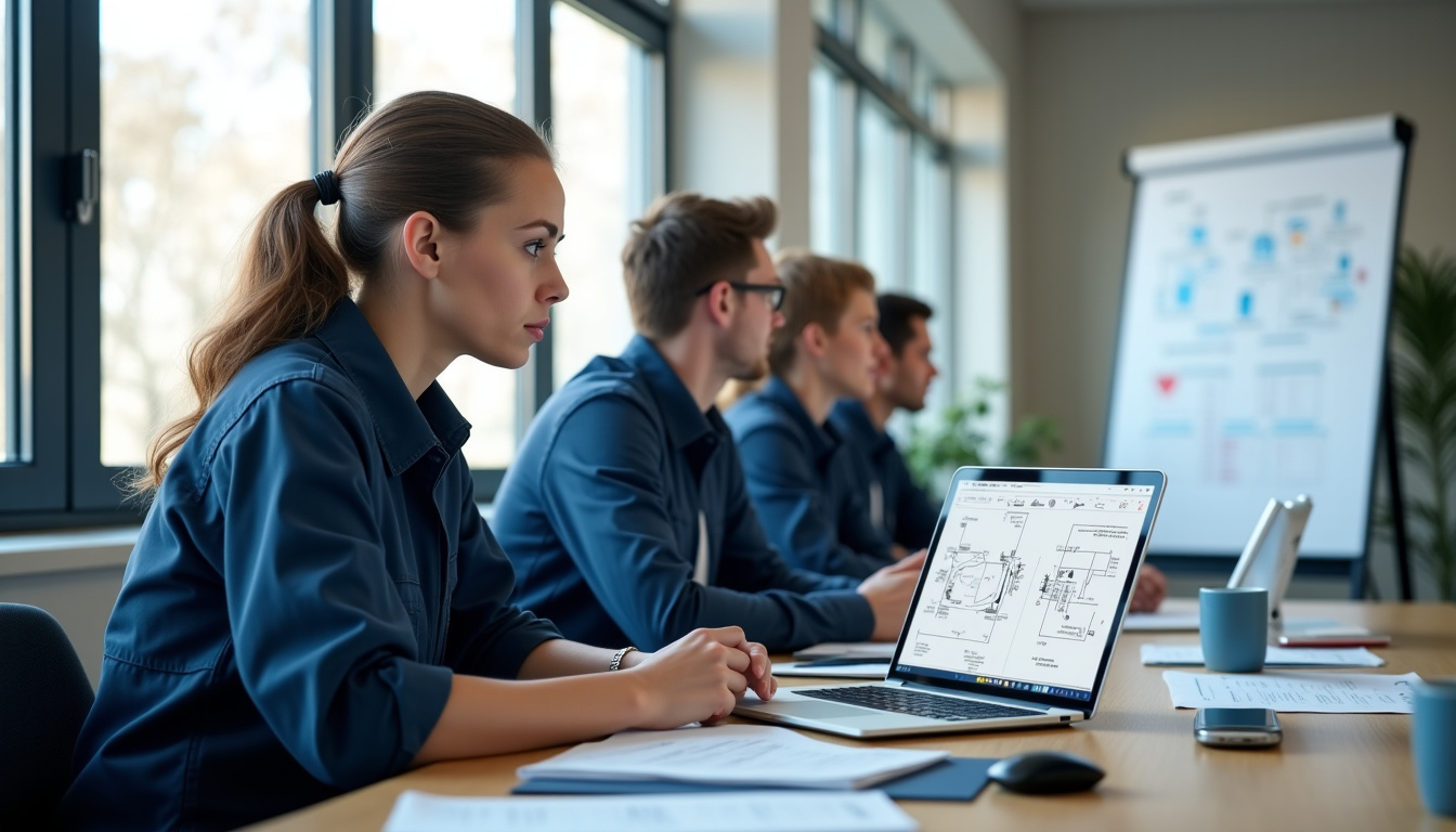 Électricien en train de suivre une formation IRVE
