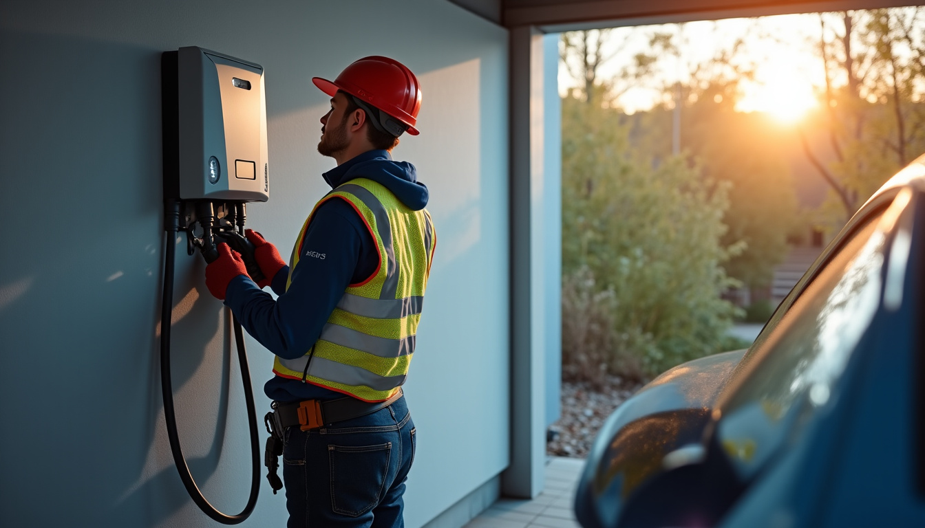 Électricien IRVE certifié en train d