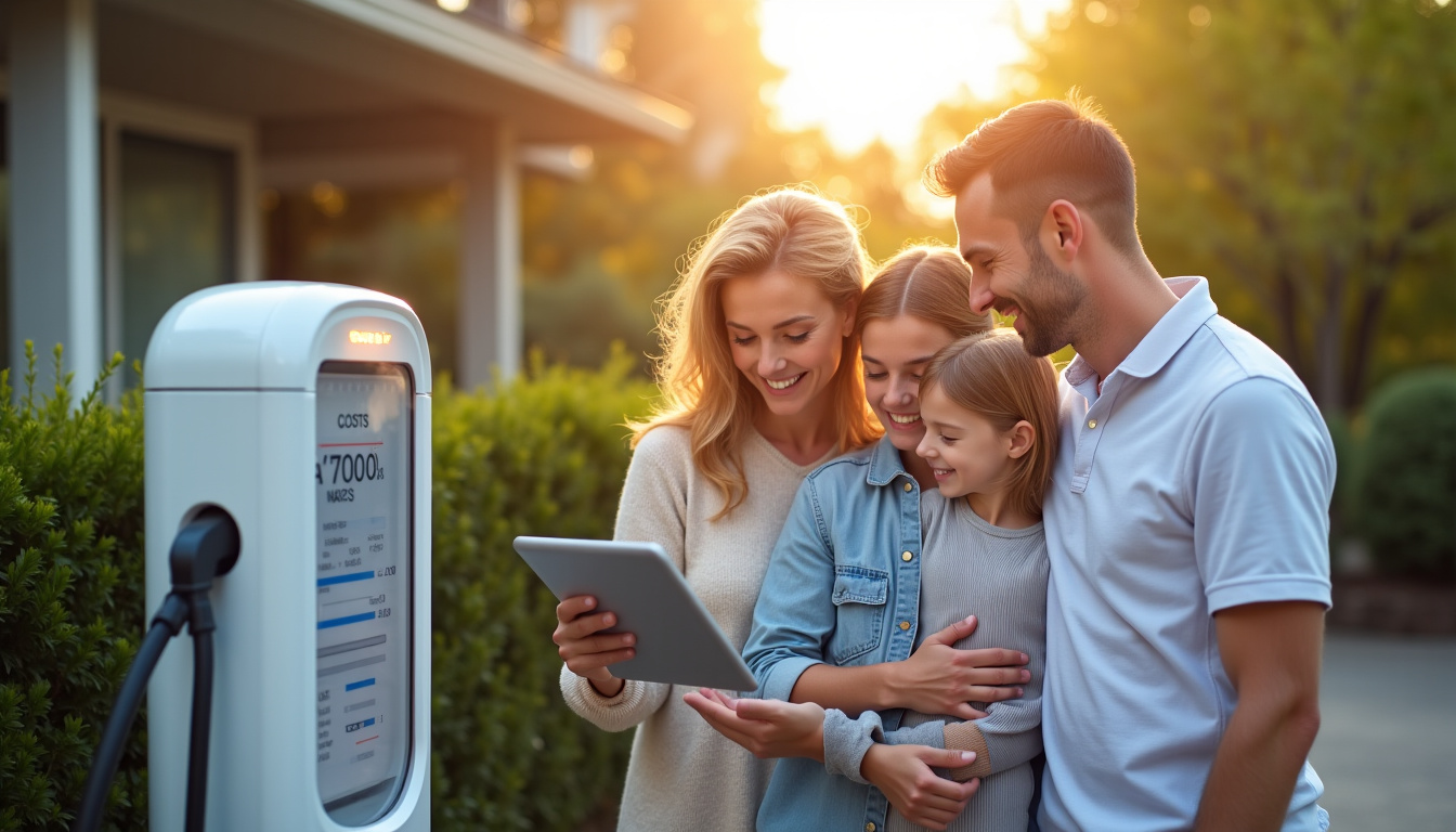 Famille consultant un simulateur d