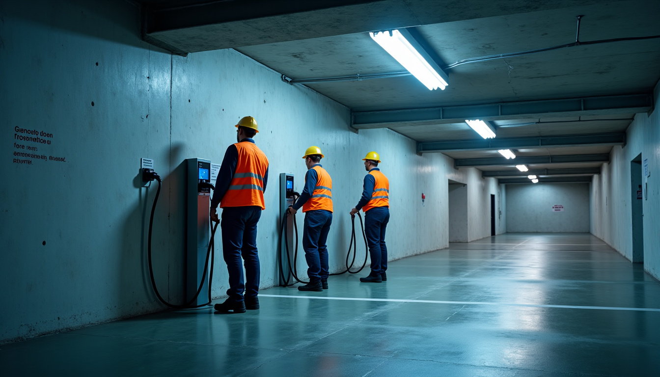 Installation de bornes électriques dans un parking de copropriété à Hérépian