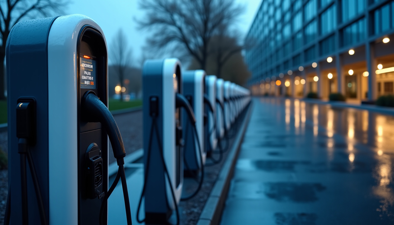 Installation de plusieurs bornes électriques pour une flotte d