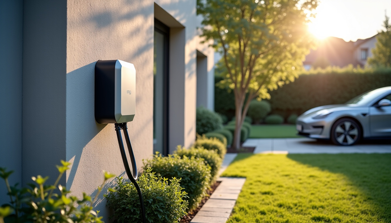 Installation d’une borne de recharge électrique devant une maison à Cubnezais