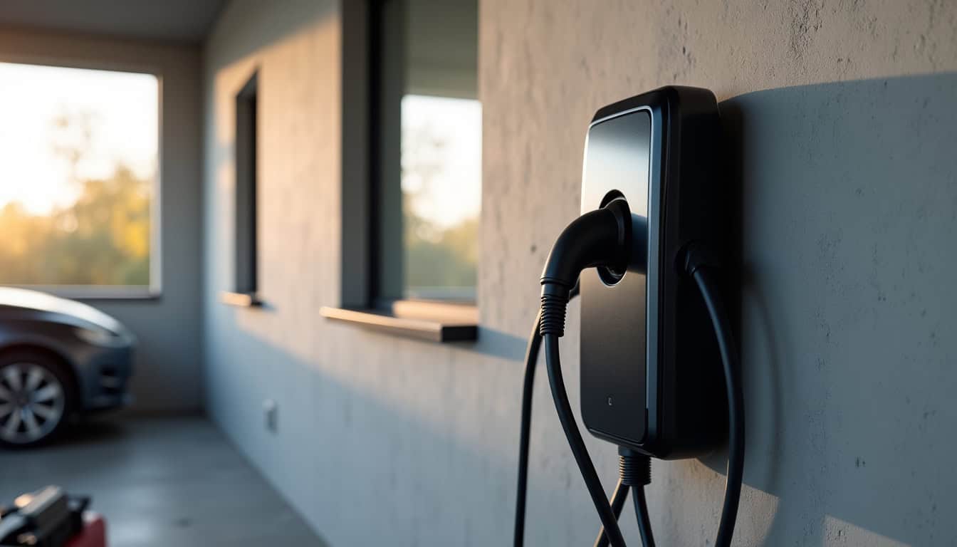Installation d’une borne de recharge murale dans un garage à Ploeren