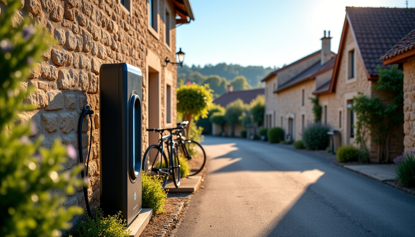 Vue d'une borne de recharge extérieure nécessitant un entretien régulier à Épinouze