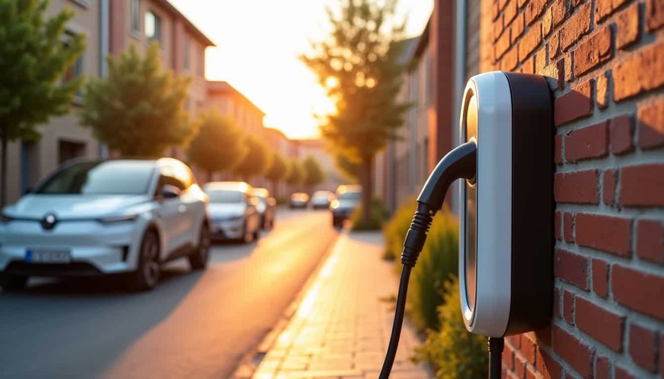 Déménagement d'une borne électrique murale lors de son installation à Le Châtelet-en-Brie