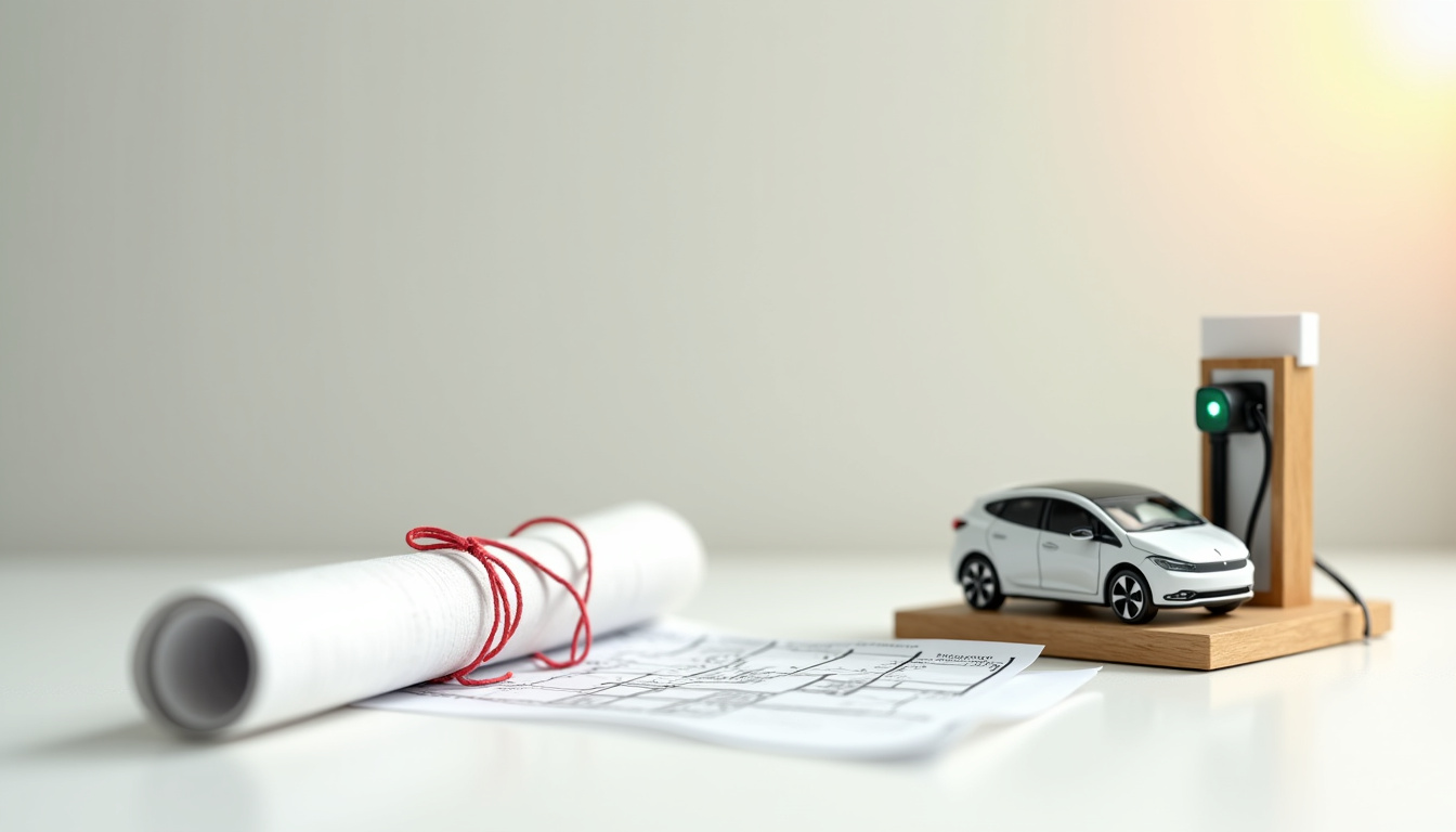 Installation d'une borne électrique associée à des panneaux solaires à L'Huisserie
