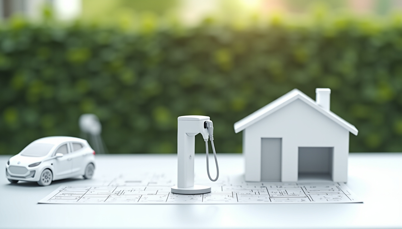 Pose d'une borne de recharge murale par un technicien IRVE à Plédran