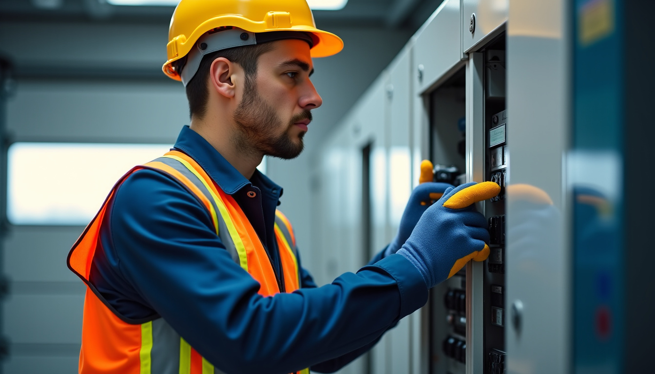 Technicien effectuant un diagnostic électrique avant l'installation d'une borne de recharge à Sardieu