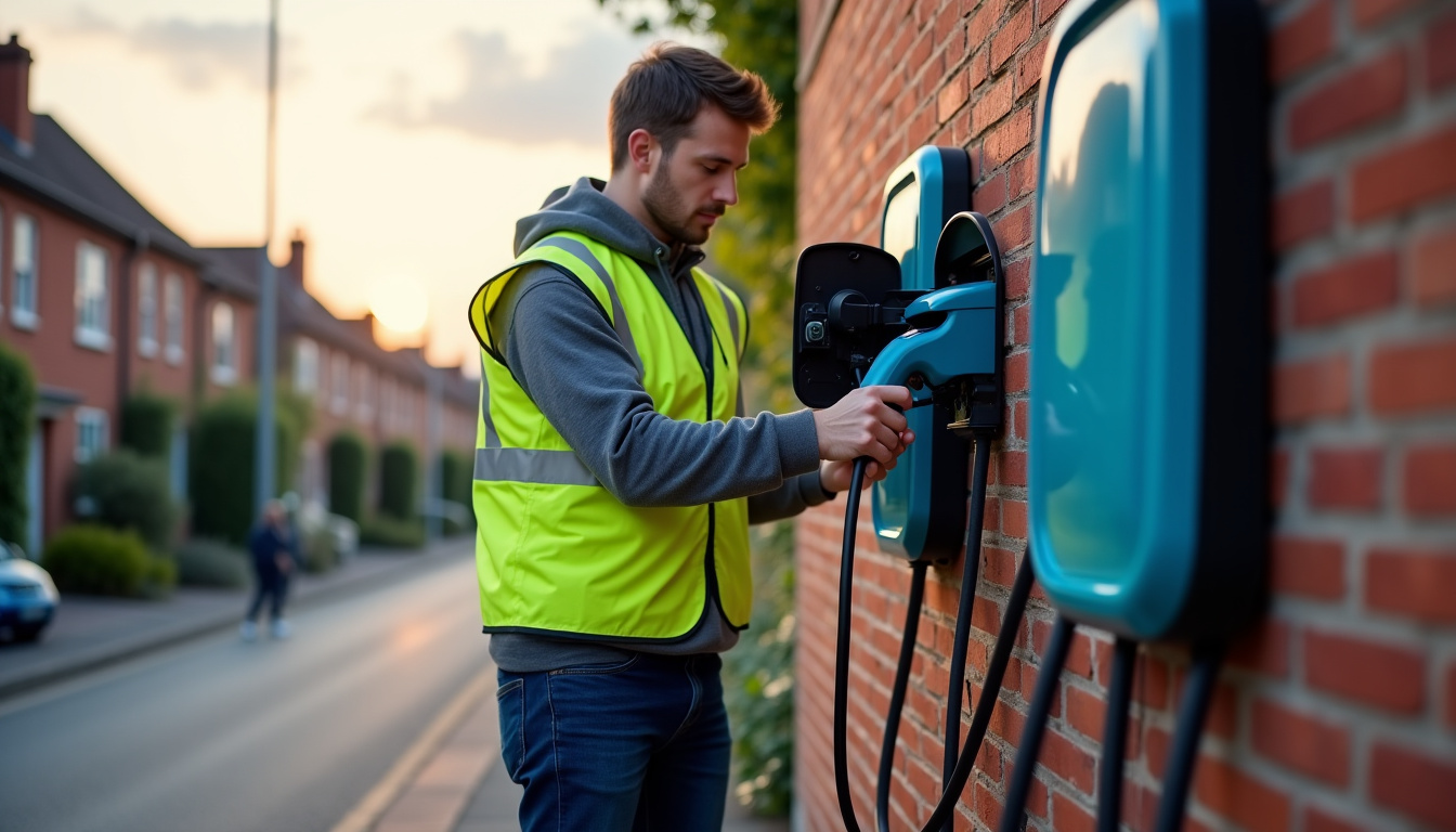 Intervention de maintenance sur une borne de recharge électrique à Thiant