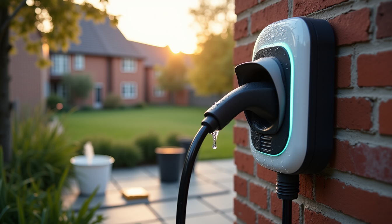 Nettoyage d’une borne de recharge électrique en extérieur à Drocourt