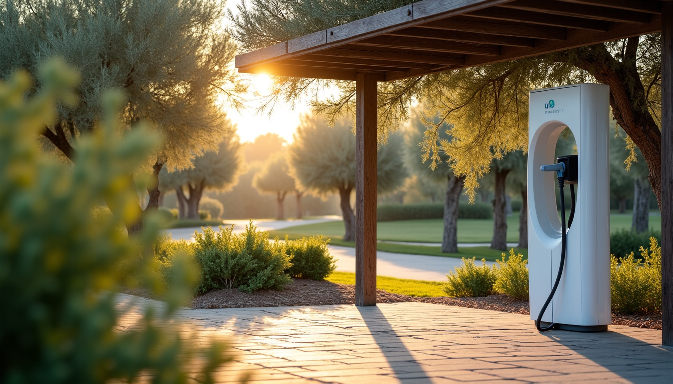 Photo de la station de recharge U Express à Vescovato, située au Verger des Oliviers
