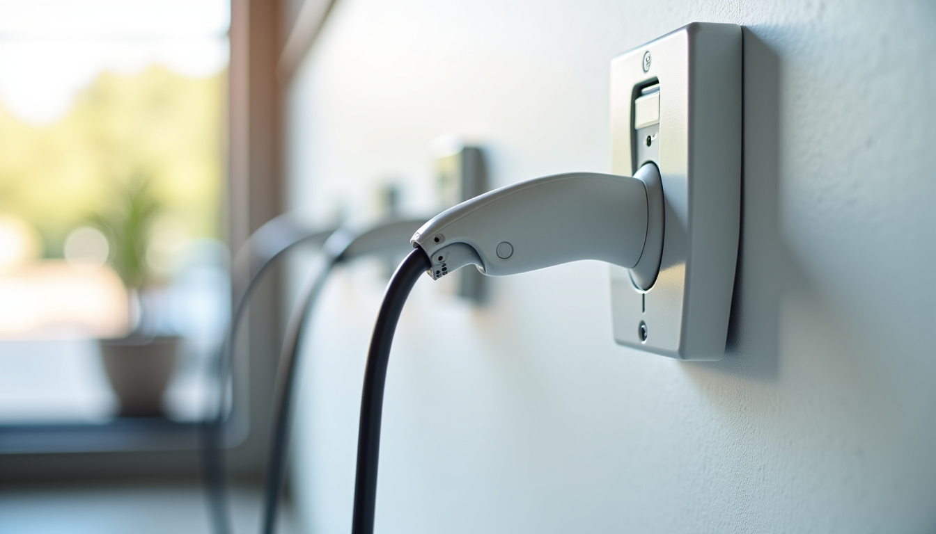 Pose d’un câble de borne électrique dans une habitation à Chef-Boutonne, avec gaine de protection et fixation murale