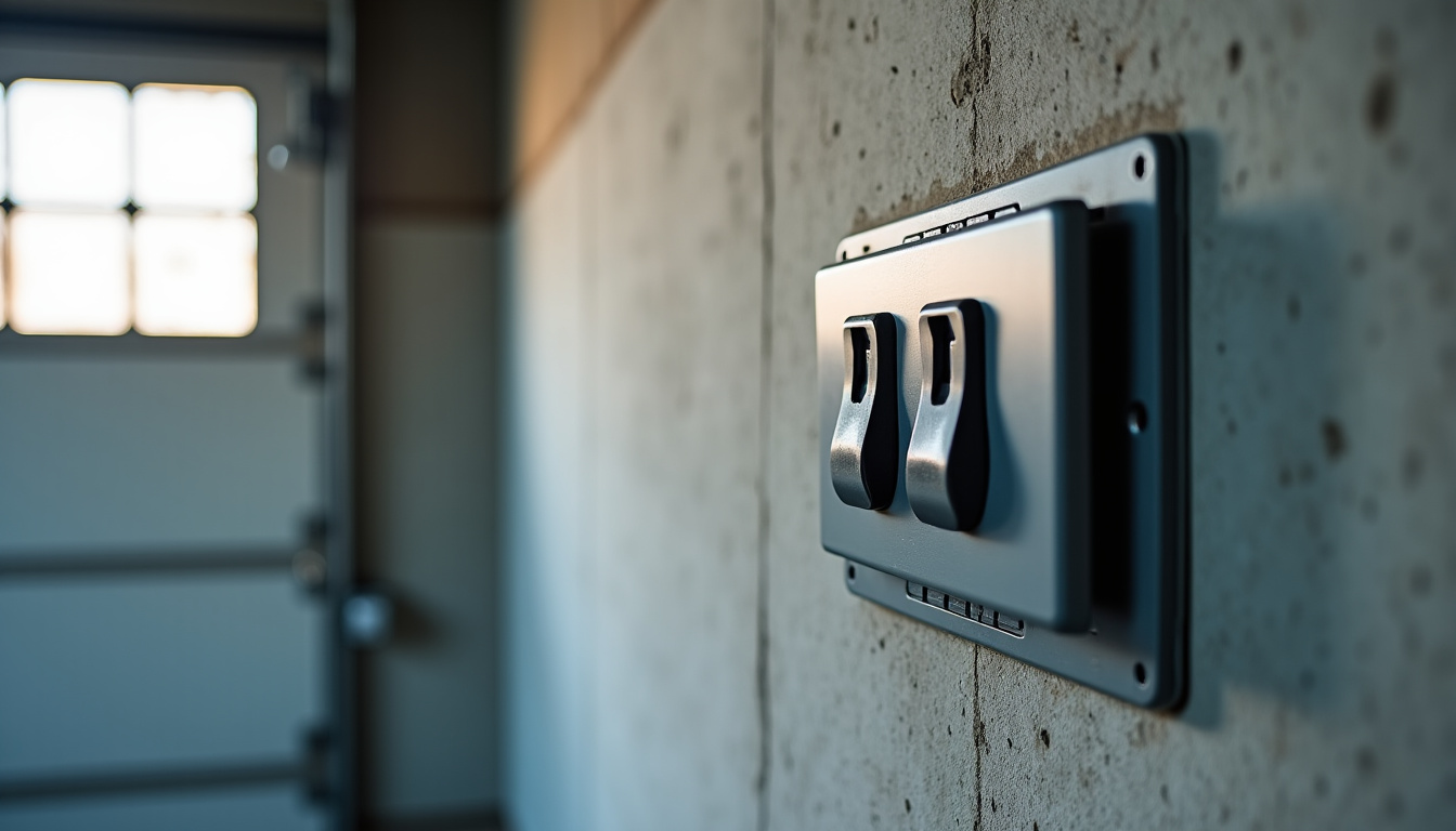 Prise renforcée installée dans un garage à Manziat, protégée contre les intempéries