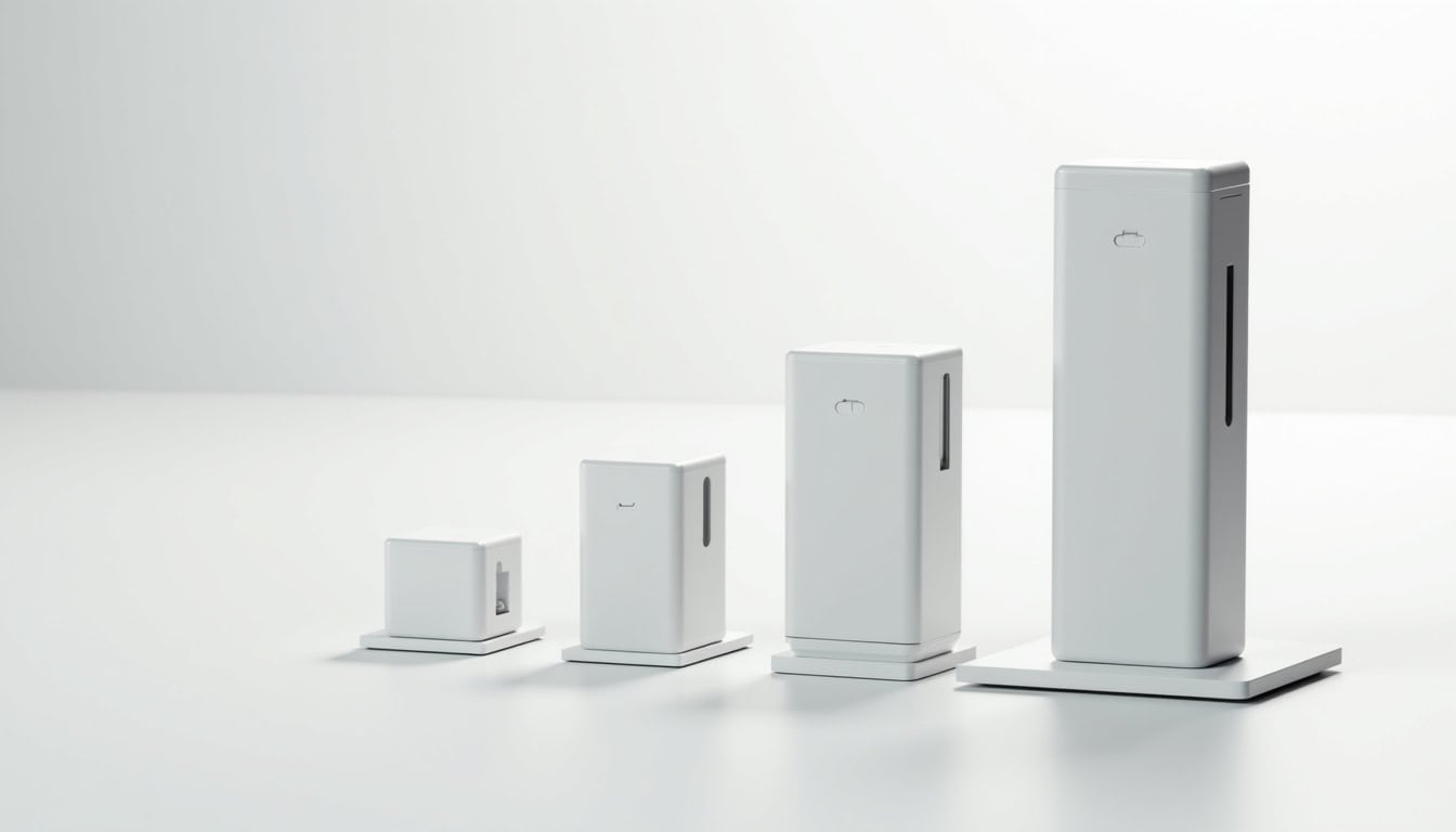 Schéma comparatif des différents types de bornes de recharge électrique: prise renforcée, Wallbox, borne rapide