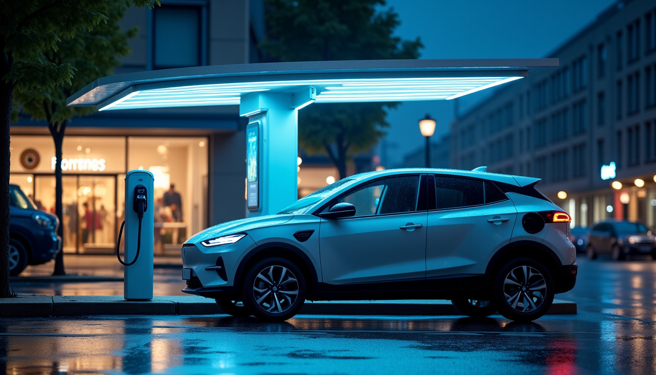 Station de recharge R3 située sur le parking du Kiabi à Schweighouse-sur-Moder