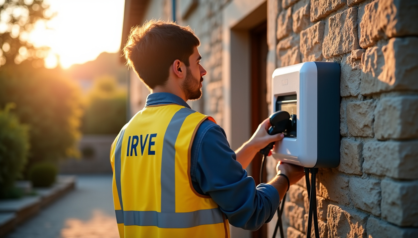 Technicien certifié IRVE en train d