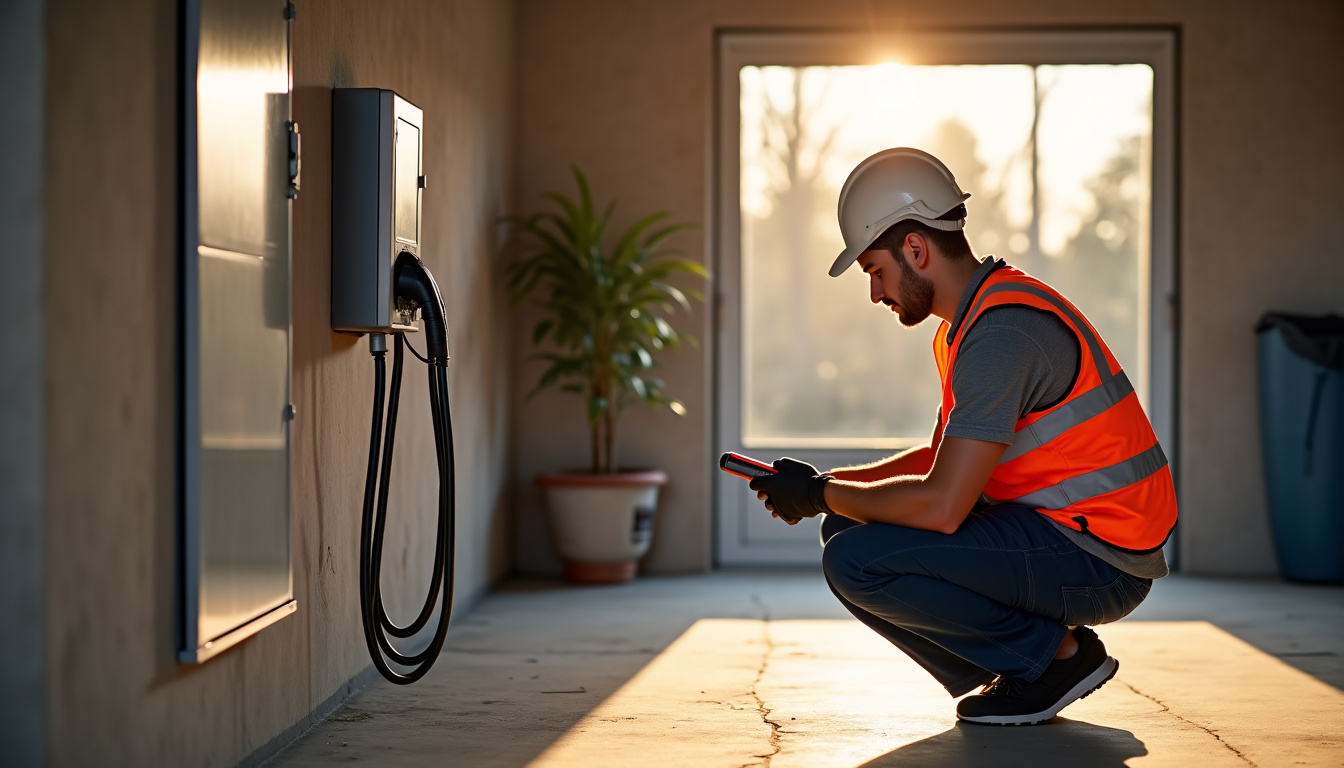 Technicien effectuant l