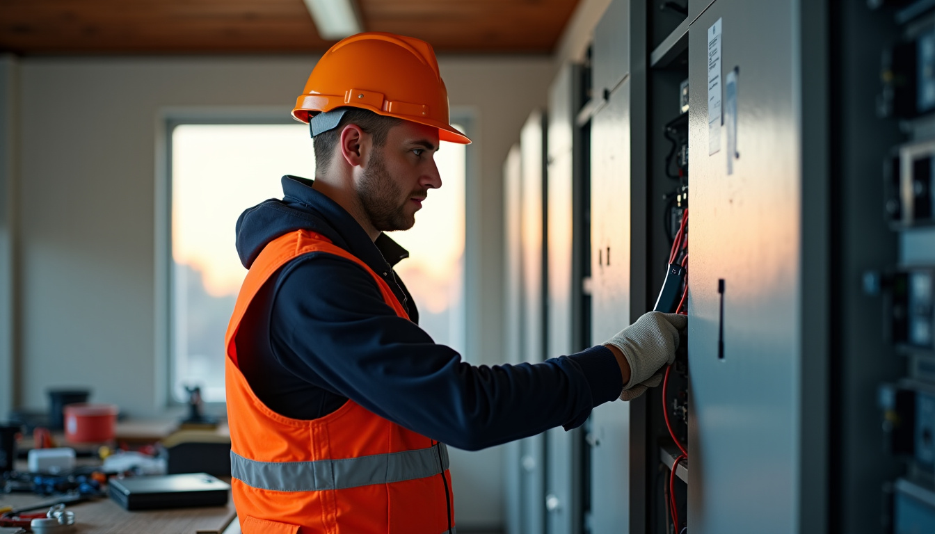 Technicien effectuant un diagnostic électrique avant installation de borne de recharge à Oderen