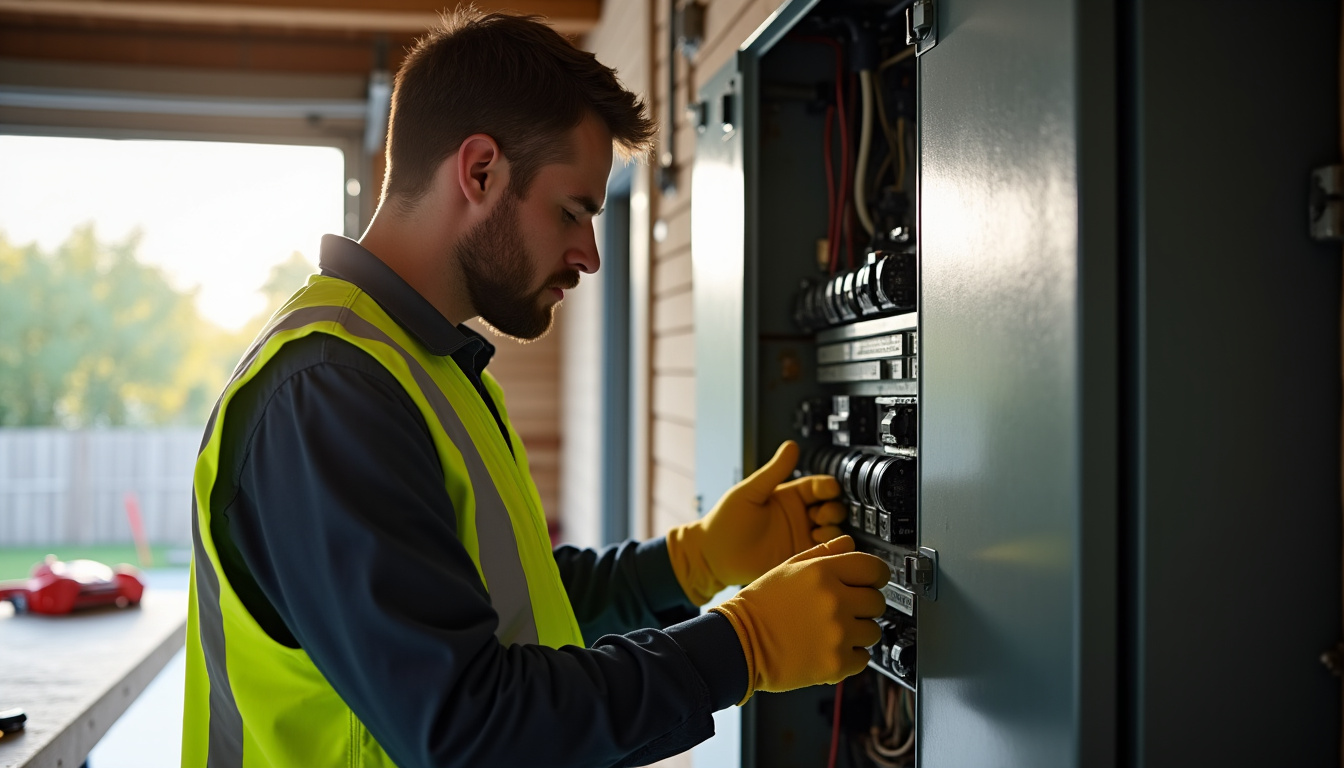 Technicien effectuant un diagnostic électrique avant l