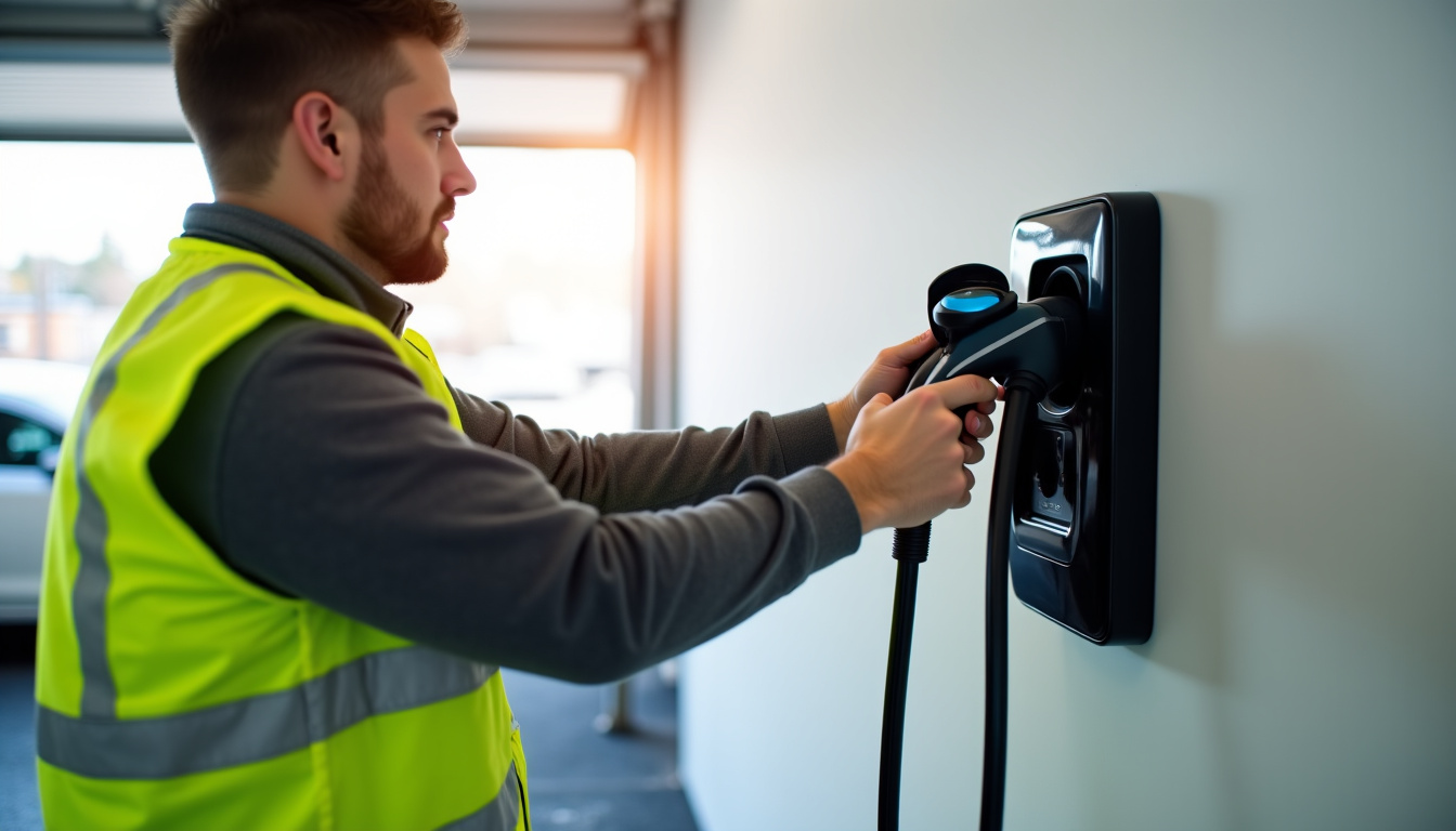 Technicien en train d