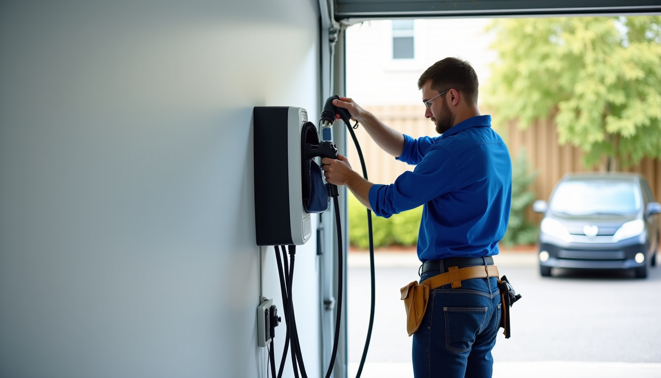 Technicien en train d