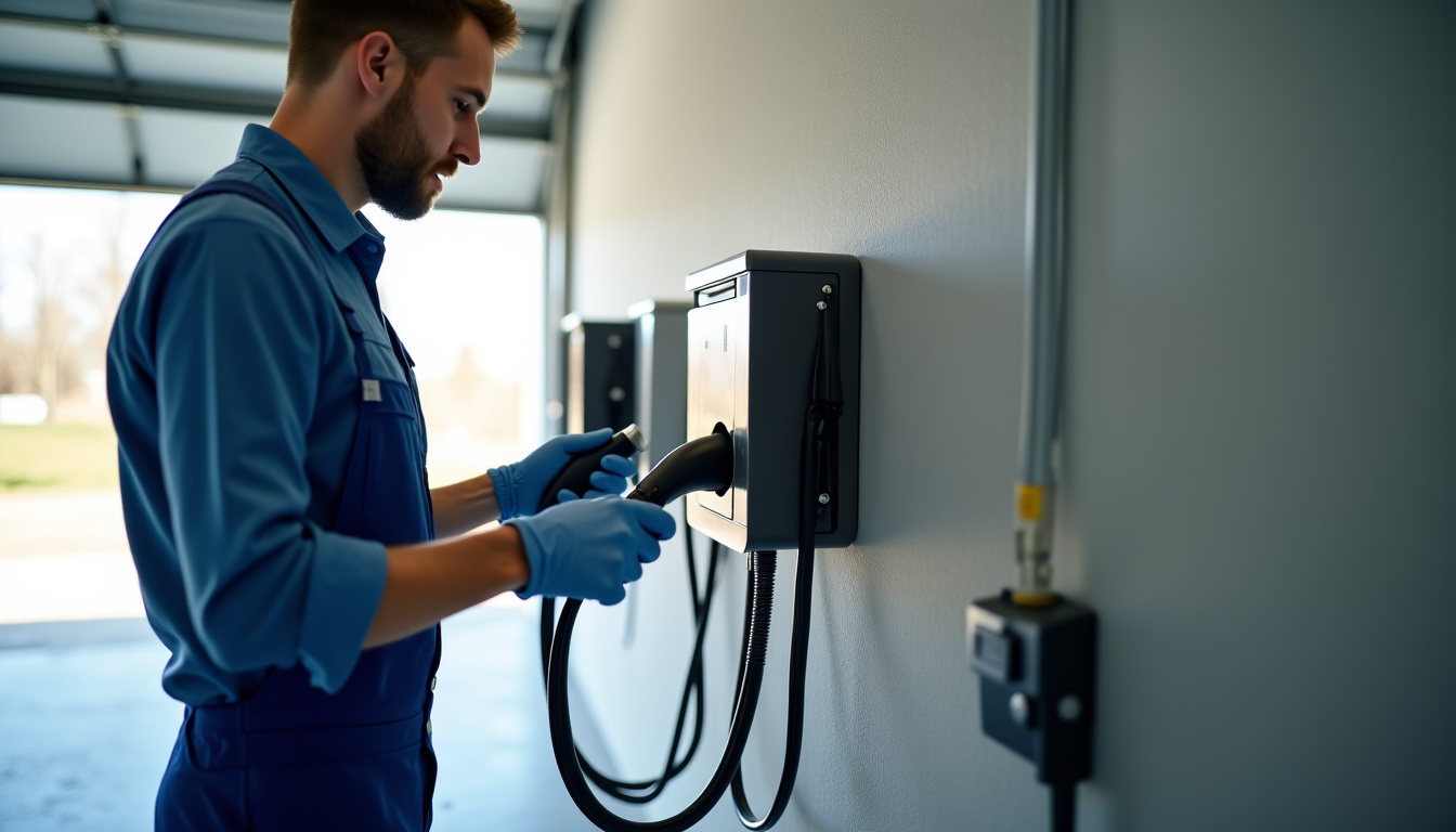 Technicien en train d