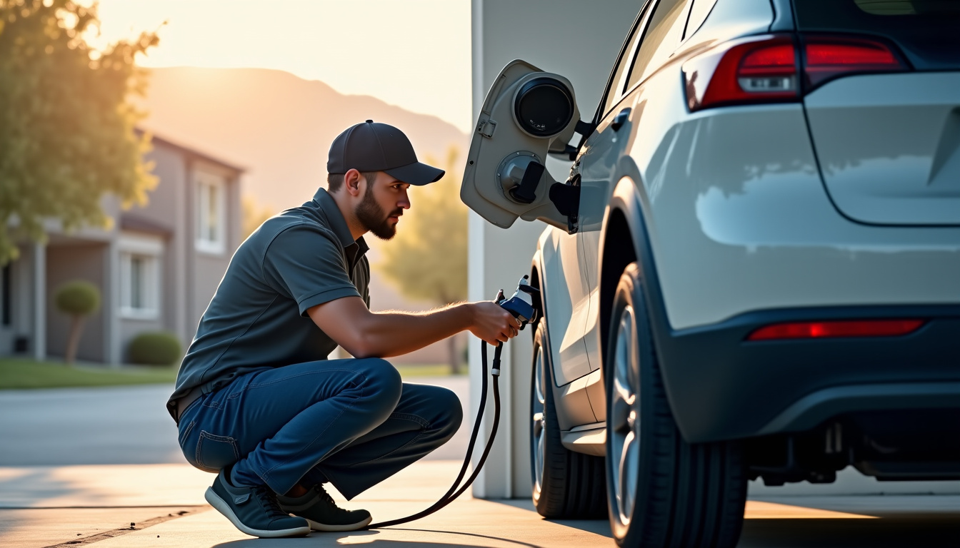 Technicien en train d