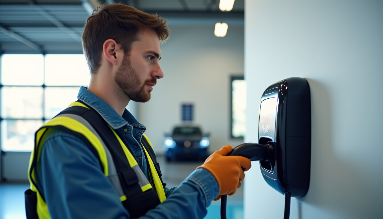 Technicien en train d