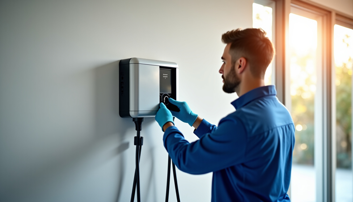 Technicien en train d